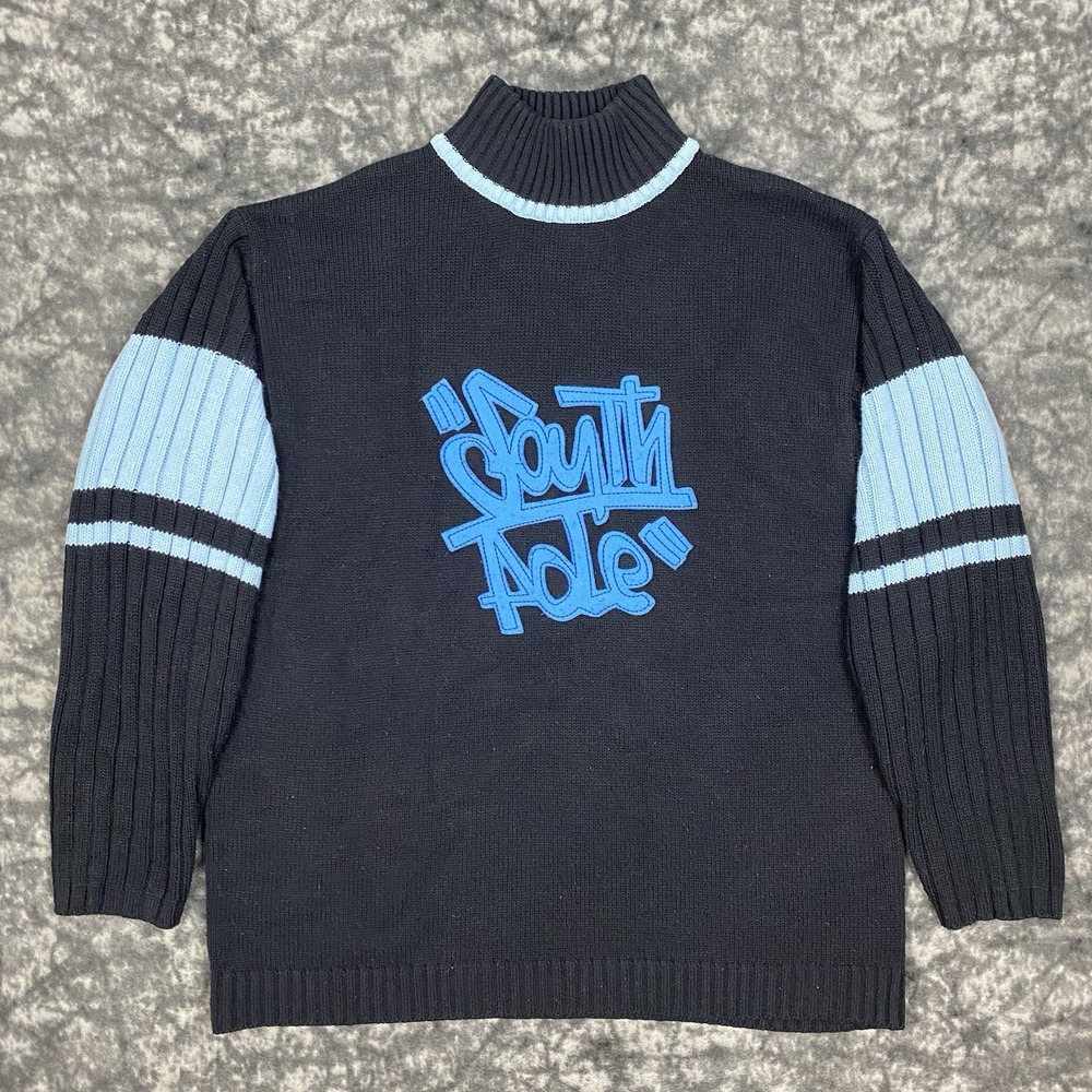 Vintage Southpole Sweater Mens XL Blue Spellout Streetwear Sweatshirt Grunge 90s